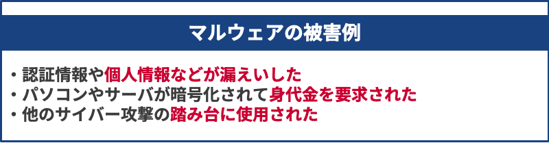 マルウェアの被害例