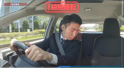 車内カメラでドライバーの状態をモニタリングして安全運転を支援する機能のイメージ